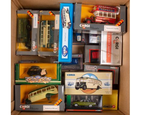 Corgi. Corgi Classics & Omnibus Originals. A boxed group of commercial vehicles: including 97210 Leyland Tiger 'Maypole' and 