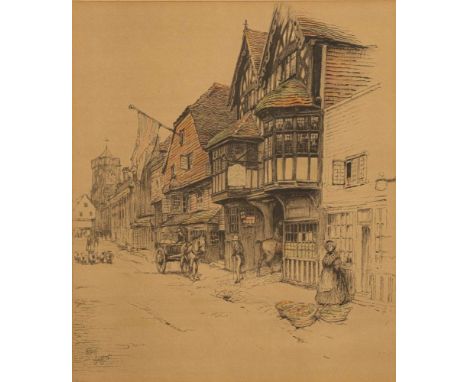 Cecil Aldin [1870-1935]-The Quorn, from The Hunting Countries of England,:-colour print, in original washline mount signed wi