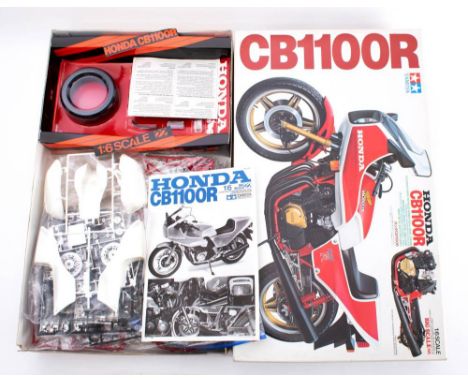 Tamiya, 1/6th scale Honda CB1100R Motorcycle: construction kit, with sealed bags decal sheet and instruction leaflet, unstart