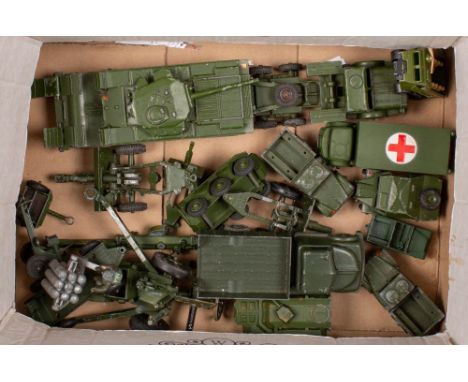 Dinky and others. An unboxed group of military vehicles: including a Lone Star Modern Army Series Small Mobile Fighting Unit 