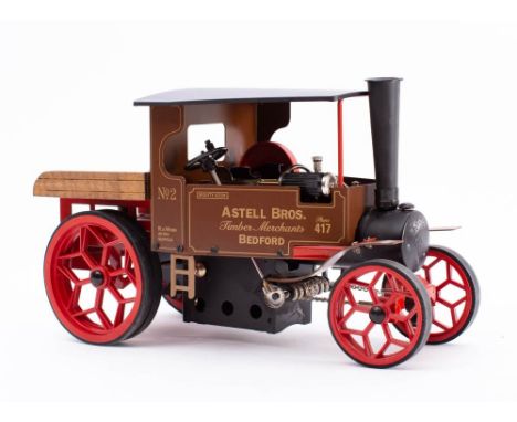 Wilesco (Germany) D310 Foden Steam Wagon 'Mighty Atom' live steam single cylinder engine vehicle: in black and brown 'Astell 
