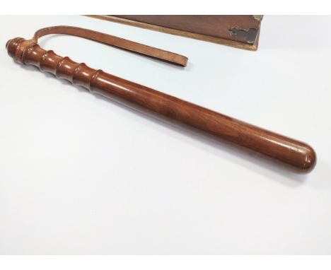 A vintage wooden truncheon. circa 1890. 40cm.