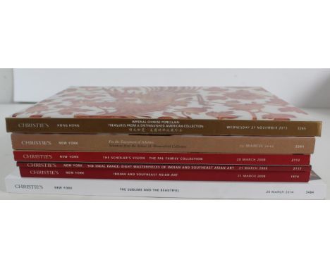 Collection of (6) Christie's Catalog Books: "Imperial Chinese Porcelain Treasures from a Distinguished American Collection" "