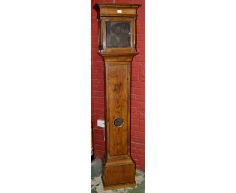 An early 20th century oak longcase clock case, c.1900