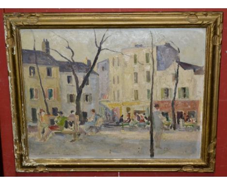 Harry Denton Hawley (Cornish Artist, 1880-1954)Place du Tertre, Parissigned, titled, dated 1924, oil on panel, 30.5cm x 40cm,