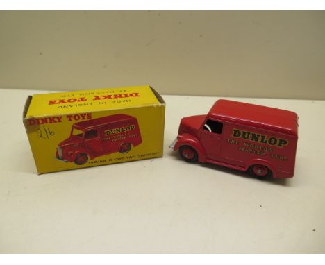 A Dinky toy model of a Trojan 15cwt van No 451 Dunlop with box, in good original condition, minor chips to paint 
