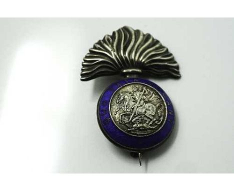 A silver and enamel Northumberland Fusiliers Sweetheart brooch, Birmingham 1915.