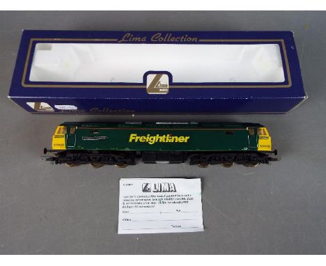 Lima - A boxed Lima #204689 OO gauge Class 57 diesel locomotive, Op.No.57010 'Freightliner Crusader' in Freightliner livery. 