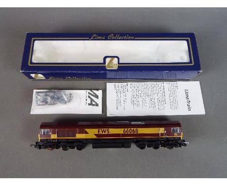 Lima - A boxed Lima #205002 OO gauge Class 66 diesel locomotive, Op.No.66068 in EWS livery. Model appears to be in Mint condi
