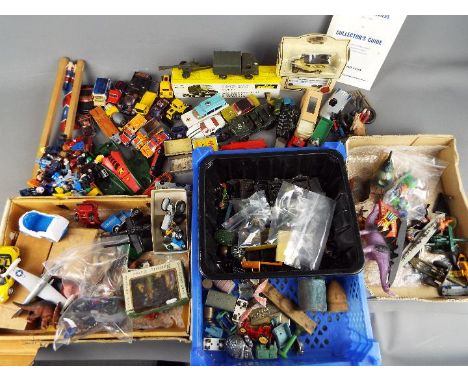 Corgi, Minic, Britains, Solido, Others - A mixed collection of unboxed diecast vehicles, vintage toys, Meccano and similar. L