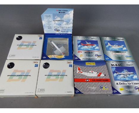 Gemini Jets and Jet-X - eight (5 Gemini and 3 Jet-X) diecast 1:400 scale model aeroplanes, various liveries, all appear mint 