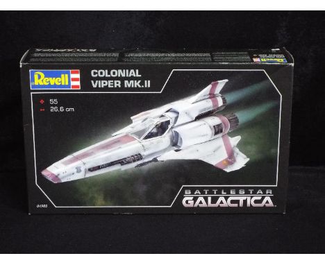Revell - A boxed Revell 'Battlestar Galactica' plastic model kit of a  'Colonial Viper Mk.II'. The model is factory sealed in