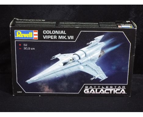 Revell - A boxed Revell 'Battlestar Galactica' plastic model kit of a 'Colonial Viper Mk.VII'. The model is factory sealed in