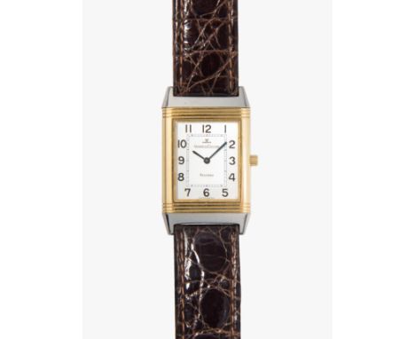 Jaeger LeCoultre "Reverso", 2000er JahreRef. 250.5.86. 750 Gelbgold-Edelstahl-Gehäuse Nr. 1755504, 23x39 mm. JLC Handaufzug K