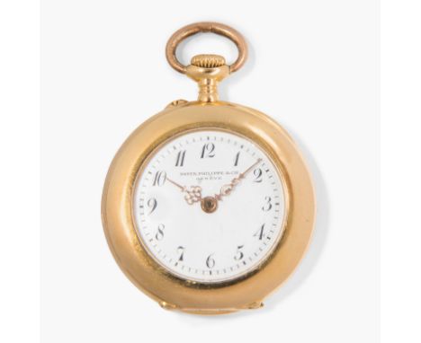 Patek Philippe, Damen-Taschenuhr, um 1908750 Gelbgold-Gehäuse, Nr. 255431, 31 mm, der Deckel mit Monogrammgravur. Goldener, s