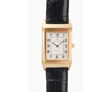 Jaeger LeCoultre "Reverso", 2000er JahreRef. 250.1.86. 750 Gelbgold-Gehäuse Nr. 1715538, 23x39 mm. JLC Handaufzug Kal. Zweifa