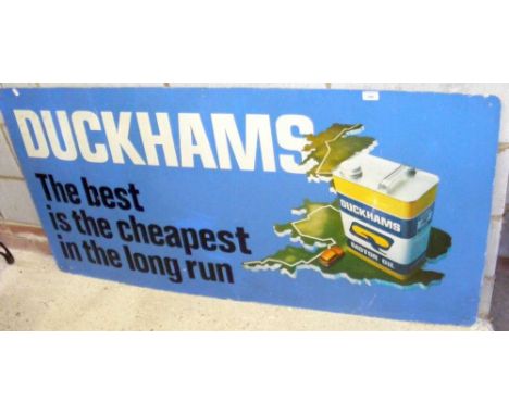 A Duckhams Oil enamel advertising sign