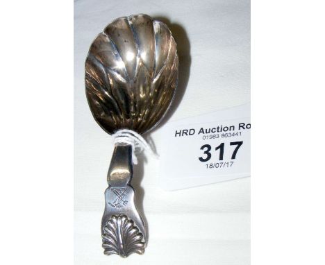 Silver Georgian caddy spoon - London hallmark