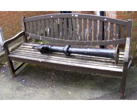 Large wooden garden bench