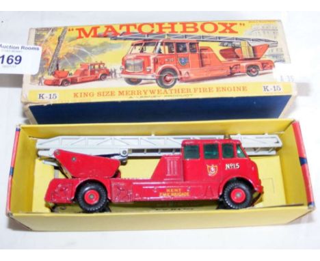 Boxed Matchbox King Size Merryweather Fire Engine K-15