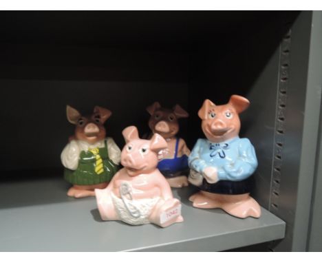 A selection of ceramic piggy banks by Wade Natwest 