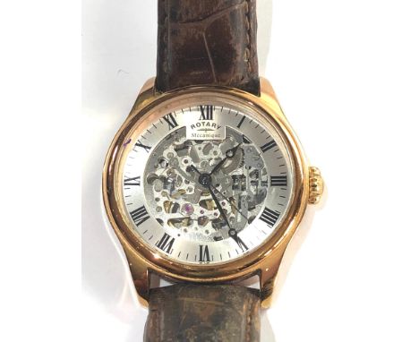 Gents  Rotary mecanique skeleton automatic Watch No GS02942/01 in working order but no warranty given 