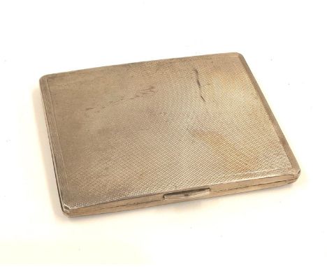 Antique engine turned silver cigarette case Birmingham silver hallmarks weight 132g 