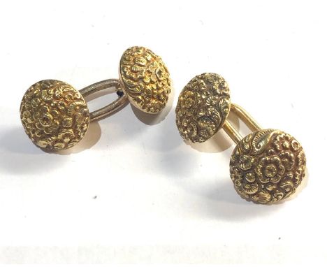 Antique 15ct gold cufflinks,&nbsp;approximate weight 8.6g