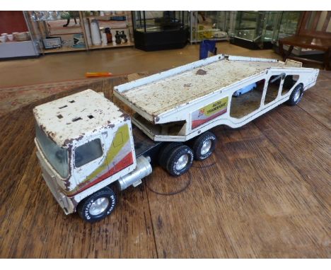 Large model of a car transporter