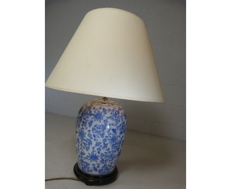 Blue and White chinese vase converted to a lamp