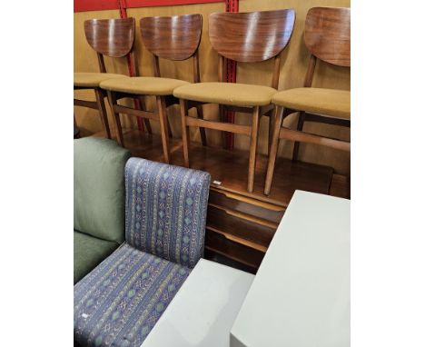 6 PIECE 1970'S DINING SUITE COMPRISING SIDEBOARD, GATE LEG TABLE &amp; 4 MATCHING CHAIRS