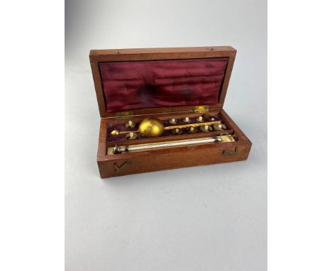 TWO SIKES' HYDROMETERS, by Stevenson and Dring &amp; Fage, in mahogany cases (2)