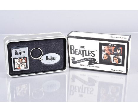 The Beatles, Special Edition Collectors Lighter and Keyring set for 'Let It Be', dated 1997 unused  