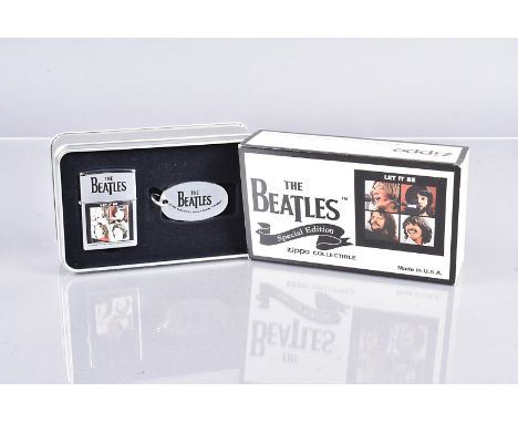 The Beatles, Special Edition Collectors Lighter and Keyring set for 'Let It Be', dated 1997 unused  