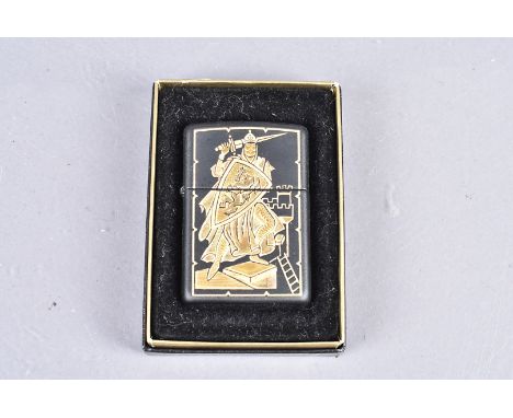 Toledo Series, a 1996 Zippo lighter entitled Medieval Knight unused  