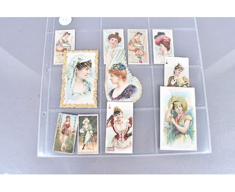 Late 19th Century and Later Beauty Themed Cigarette Card Odds, various examples, Gail &amp; Ax 1890 Novelties (die cut) X2, W