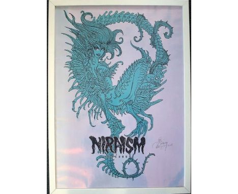 Nirasawa Yasushi, August 26, 1963 – February 2, 2016) Japanese illustrator sign print, signed in pencil dated 2015 