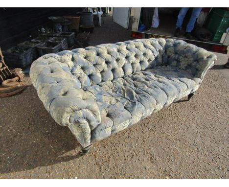 19th Century 3 Seater low back Chesterfield sofa in need of re upholstering 86"w 72"h 39"d