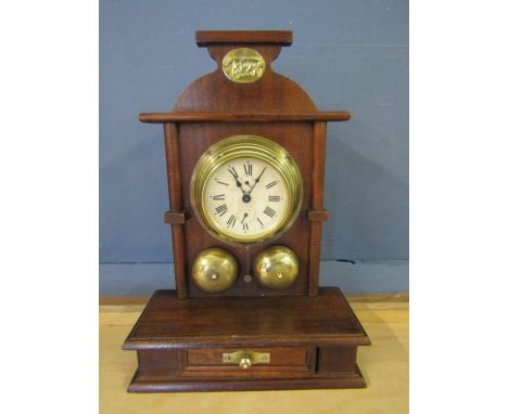 1827 Railway gate keepers clock- repro  in good working order 39cm hogh