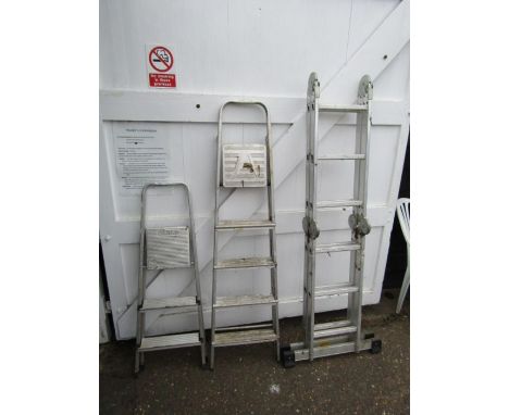 Alloy extending ladder and 2 step ladders 