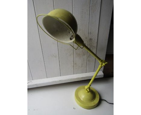 yellow anglepoise lamp