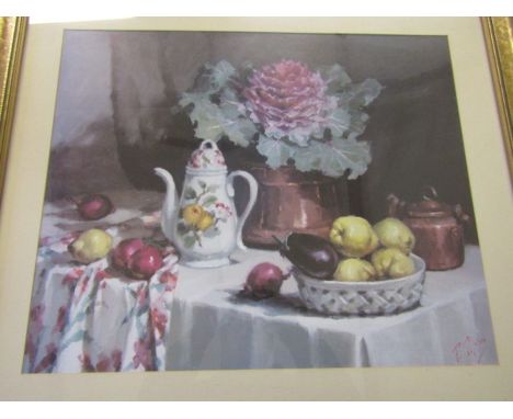 Framed signed print 80cm x 95cm approx 