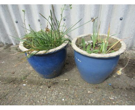 2 Ceramic garden pots H31cm approx