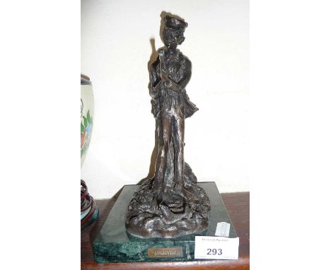 A Royal Worcester bronze of a fisherman 15/100 by S. Mitchell