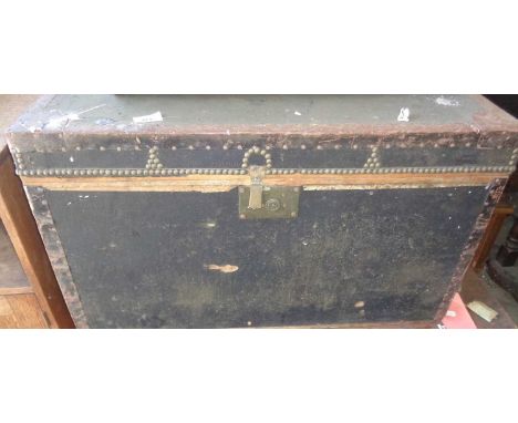 Old metal bound trunk