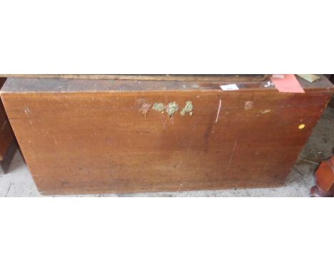 Edwardian camphor wood trunk with key