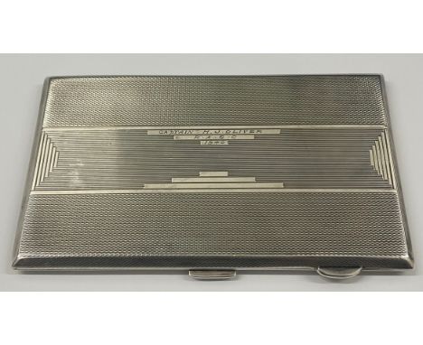 Royal Army Service Corps Sterling Silver Cigarette Case Engraved, the cigarette case is engraved "CAPTAIN H.J. OLIVER R.A.S.C