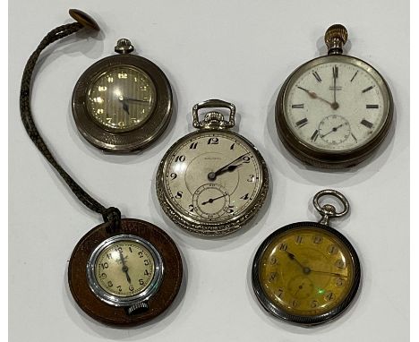 An Art Deco stripped niello and 84 silver cased pocket watch, gilt dial signed JEAN MISSIEN, Horlogirie Suisse, Bruxelles, Ar