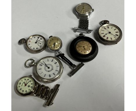 Watches - a continental silver fob watch, cream dial, Roman numerals, stem wind movement, others 925 silver, fine silver case