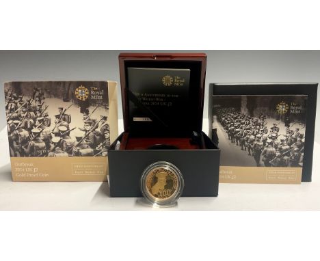 An Elizabeth II Royal Mint gold proof coin, Outbreak, 100th Anniversary of the First World War - Outbreak 2014 UK £2, limited